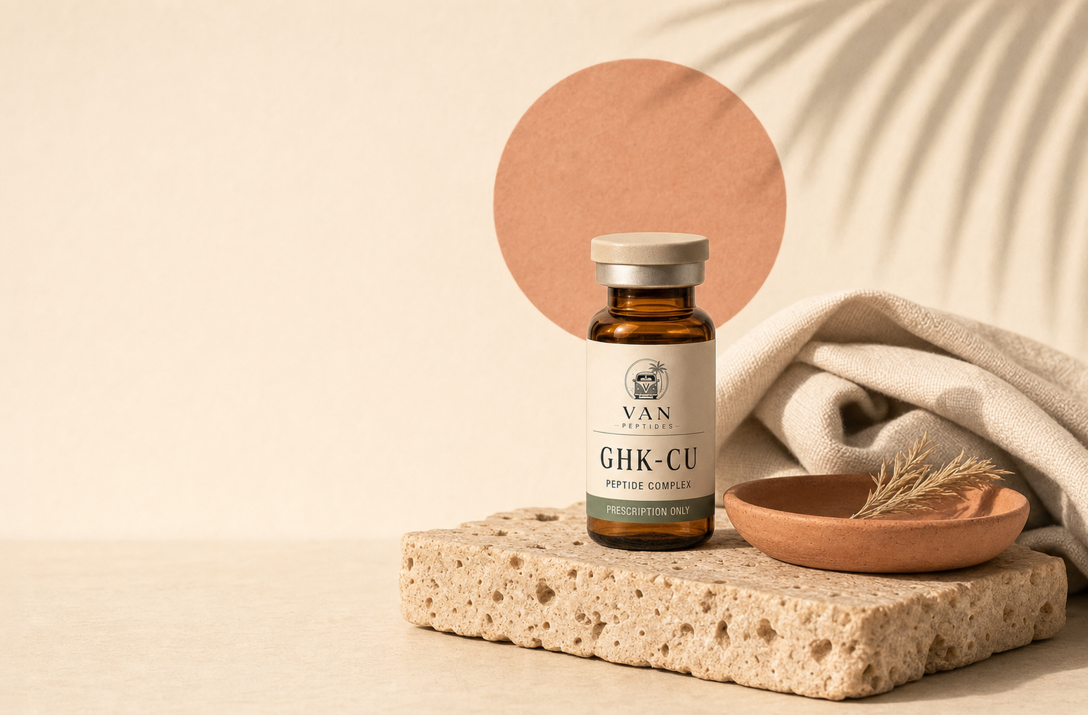 Editorial illustration for GHK-Cu: The Copper Peptide Behind the Skin and Hair Buzz
