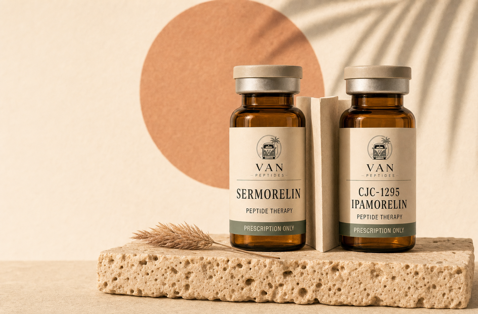 Editorial illustration for Sermorelin vs. CJC-1295/Ipamorelin: How the Two Approaches Differ